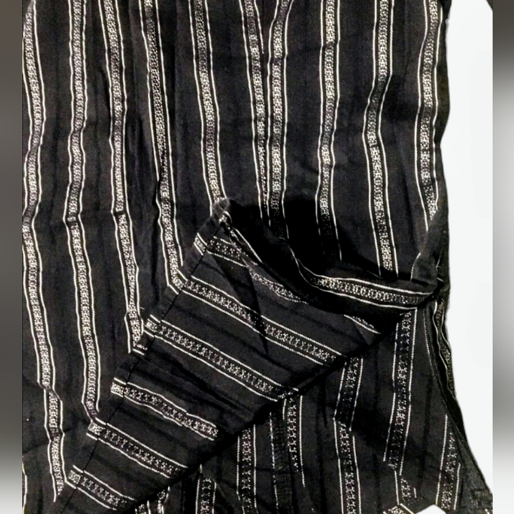 Vintage Gitano Fitted Button Down Black / Silver … - image 4